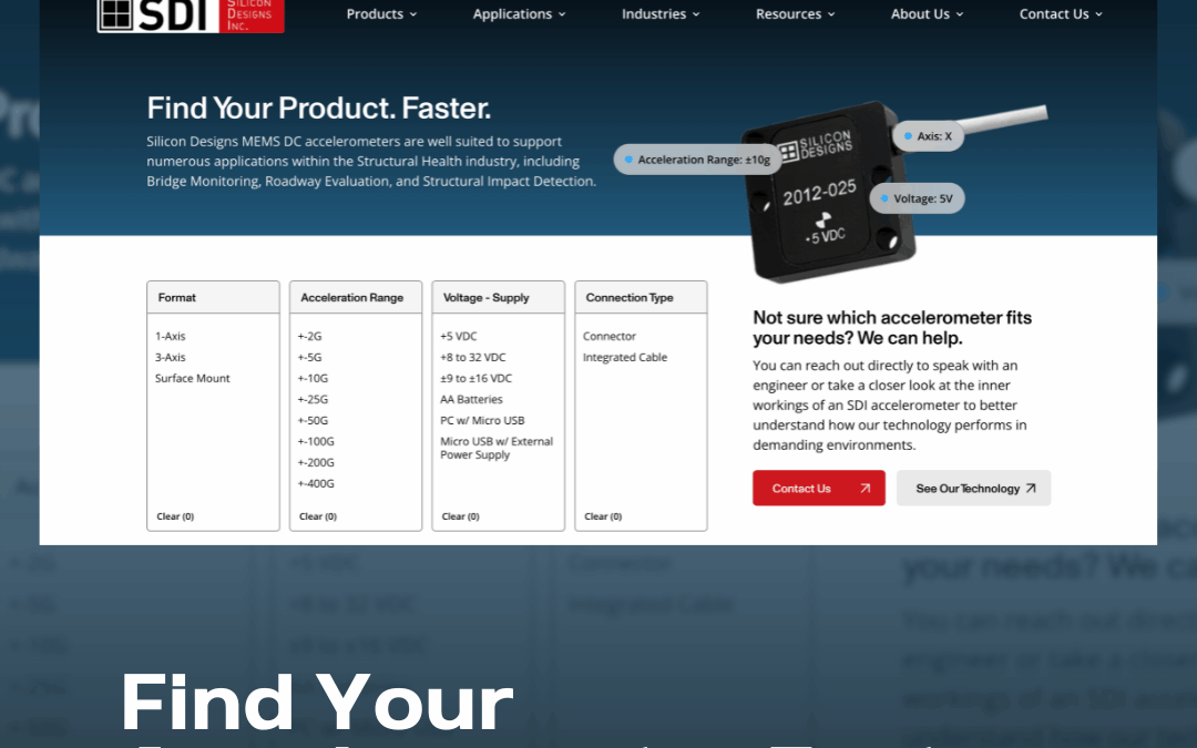 Quickly Search and Filter Accelerometers on the New SDI Site